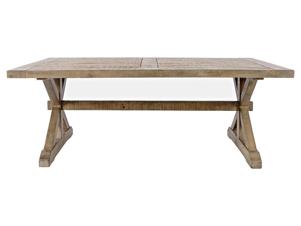 Stolik Kawowy Drewniany w Stylu Klasycznym z Wzorem z Desek – Avola