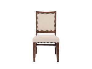Miniaturka 5 - Krzesło z tapicerowanym siedziskiem i klasycznym wykończeniem