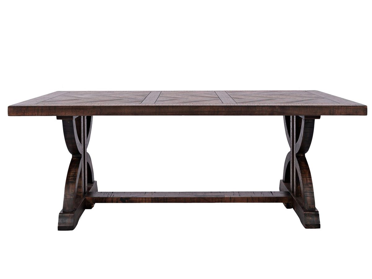 Stolik drewniany klasyczny z intarsją w jodełkę – Avola