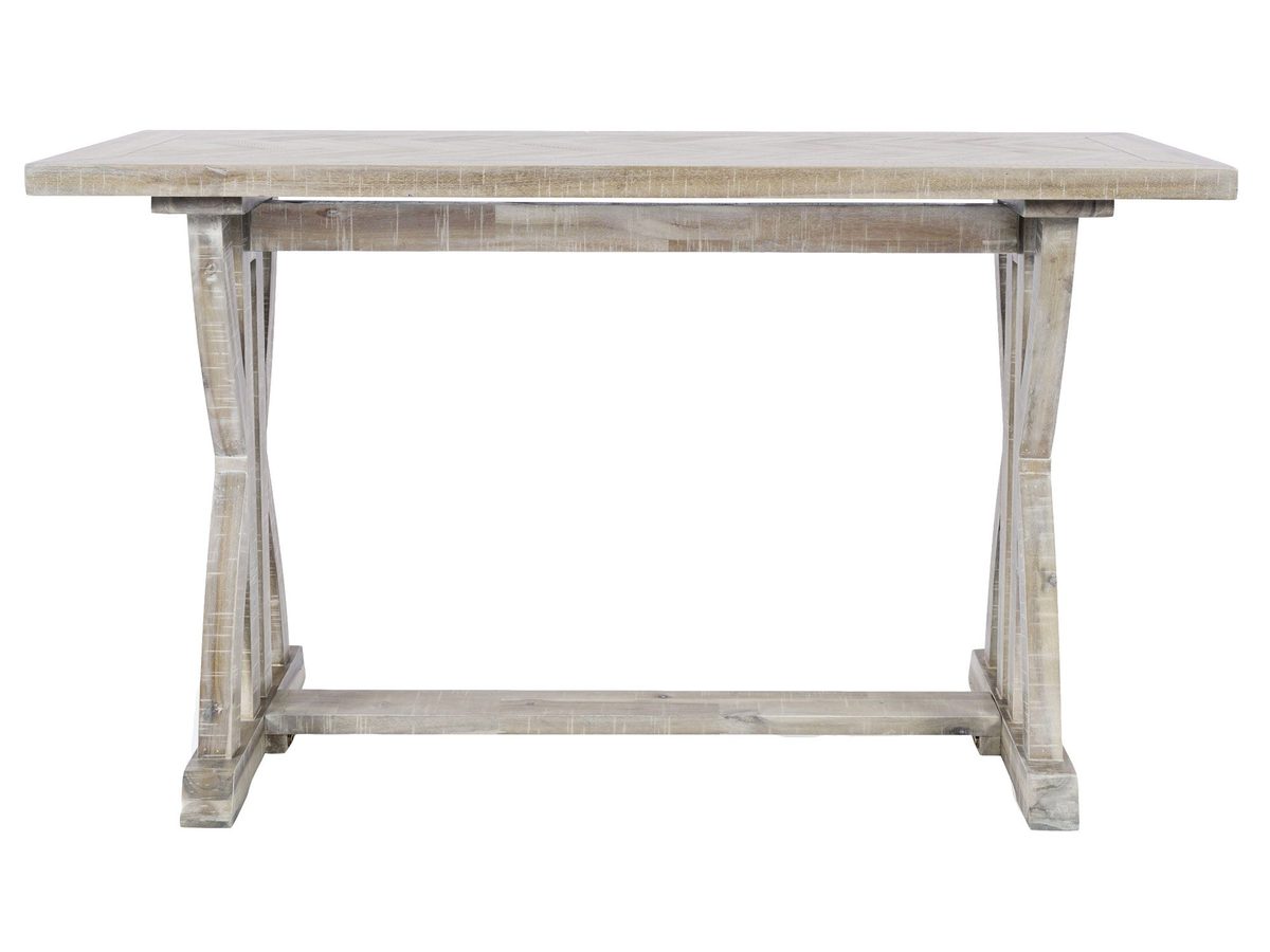 Konsola z intarsją w jodełkę w jasnym drewnie – Avola