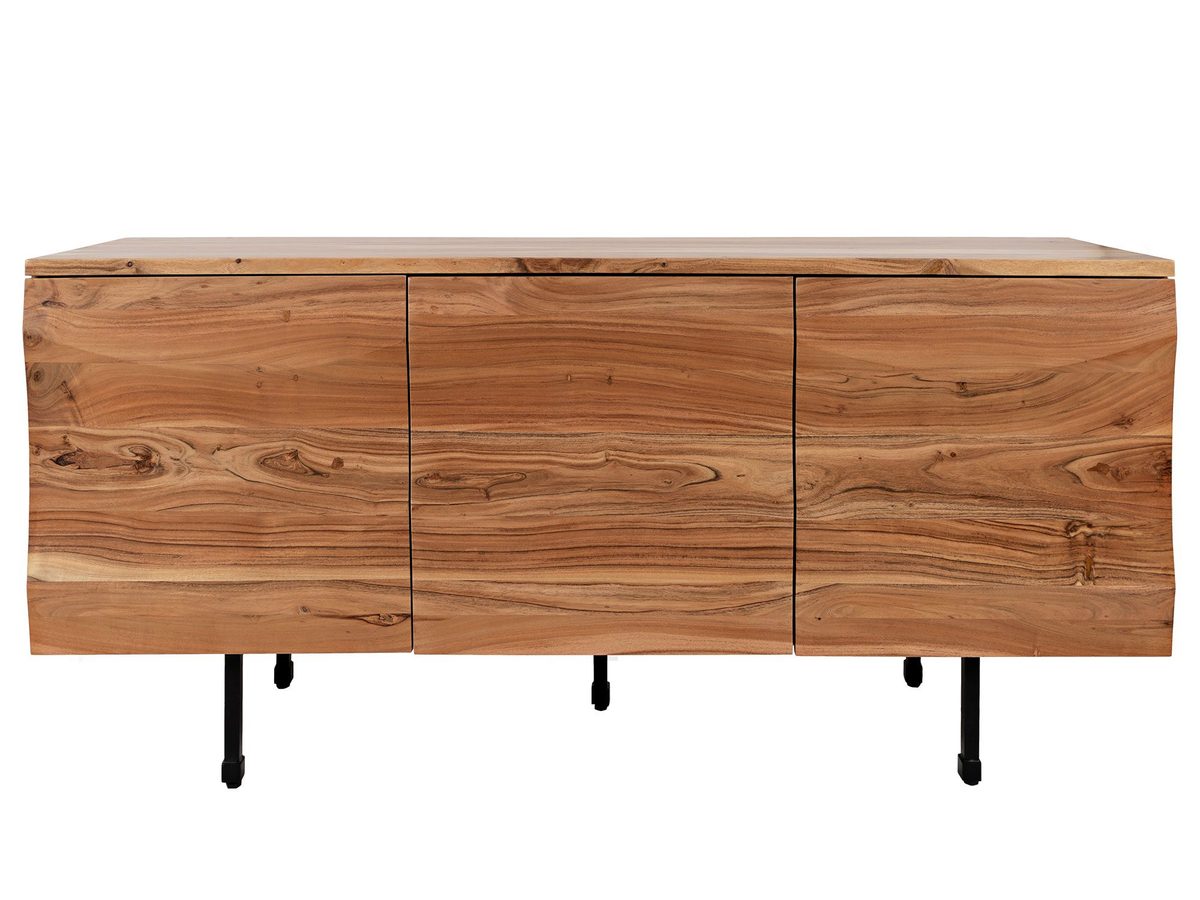 Komoda Akacjowa z Parametrycznymi Frontami i Żelaznymi Nogami – Avola