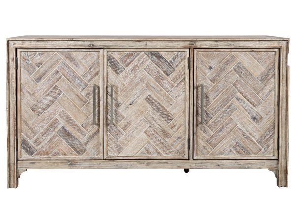 Komoda z drewnianymi drzwiami w stylu vintage do salonu