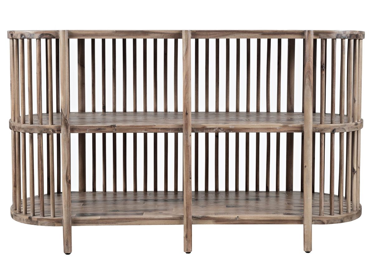 Boho Komoda z Pionowymi Szczebelkami w Naturalnym Drewnie – Avola