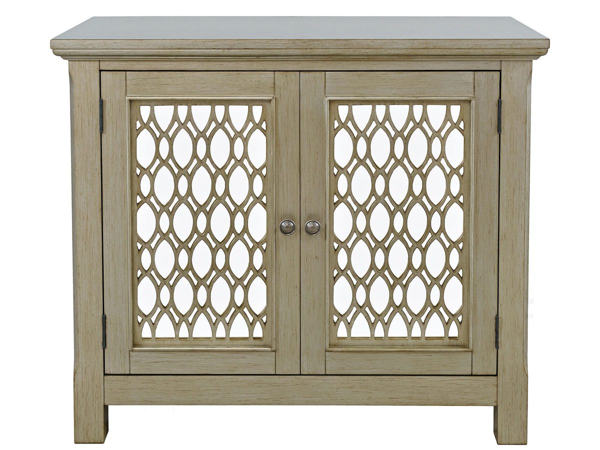 Komoda Złota z Lustrzanymi Drzwiami i Szprosami – Avola