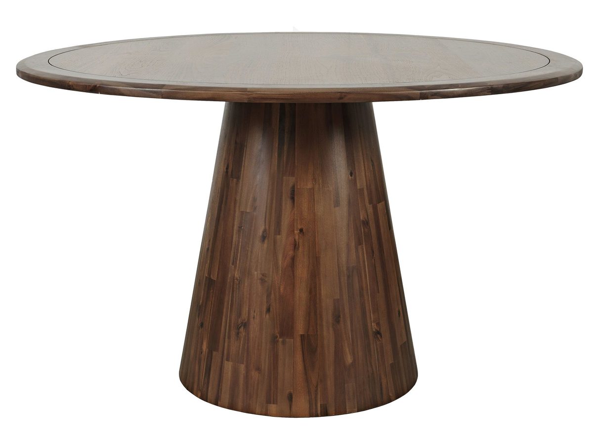 Stół drewniany 127cm w stylu mid-century z okrągłym blatem – Avola