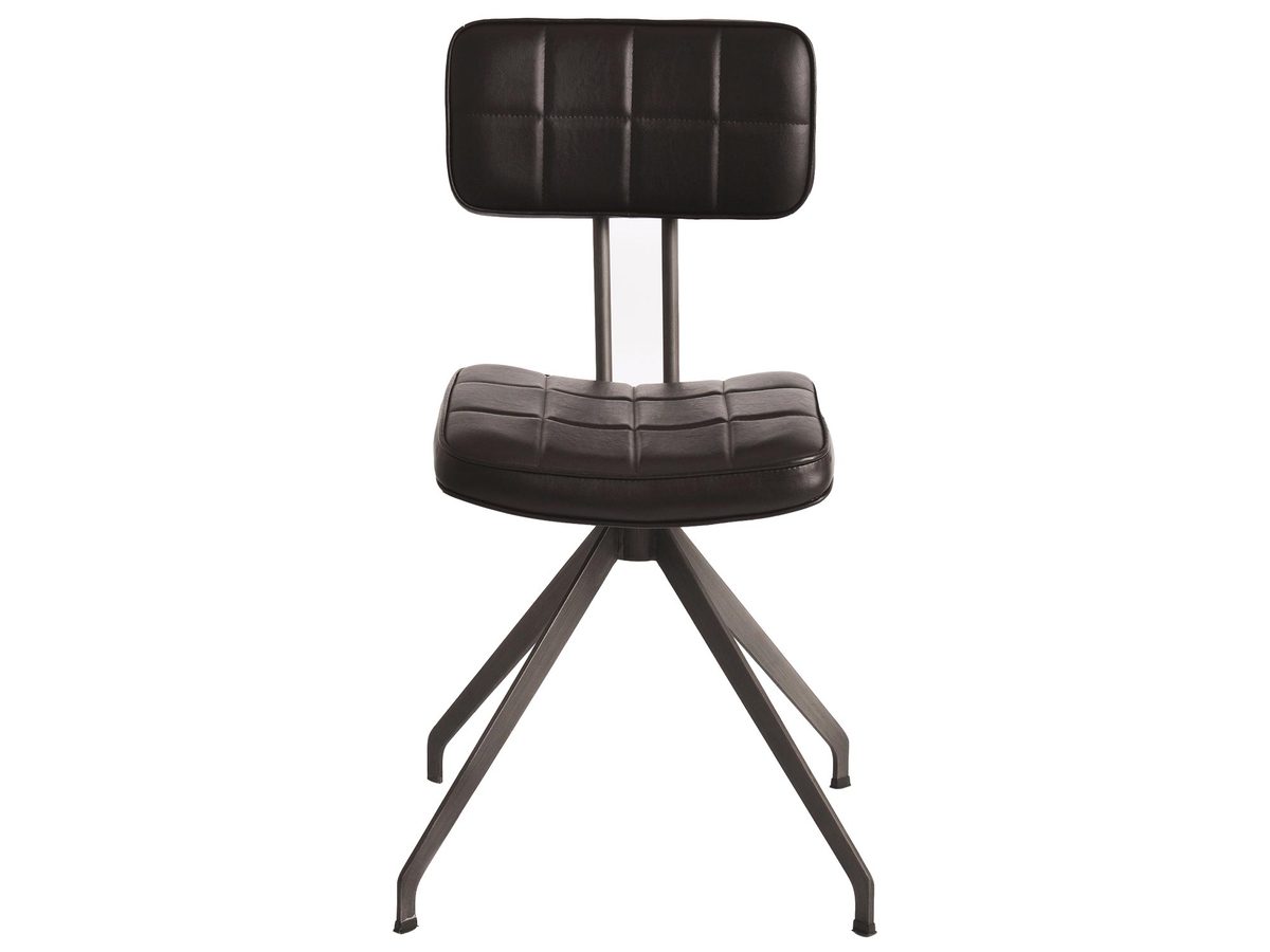 Krzesło tapicerowane retro z ekoskórą – Willowbrook