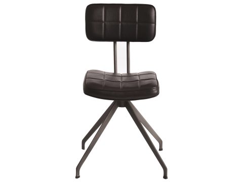 Nowoczesne krzesło do biura z metalową podstawą i tapicerowanym oparciem