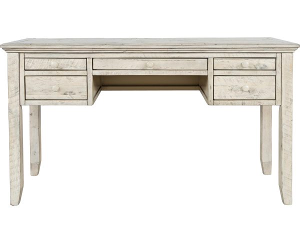 Rustykalne biurko w kolorze kremowym