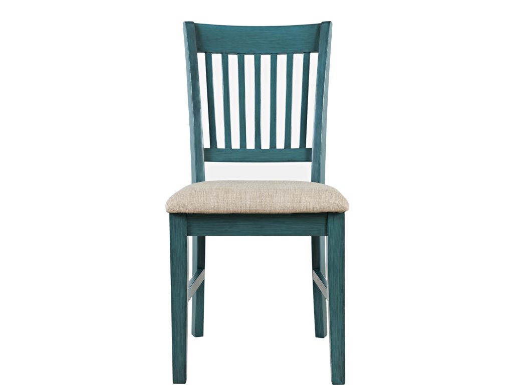 Krzesło Tapicerowane w Ciemnoniebieskim Kolorze z Przetarciami Shabby-Chic – Avola