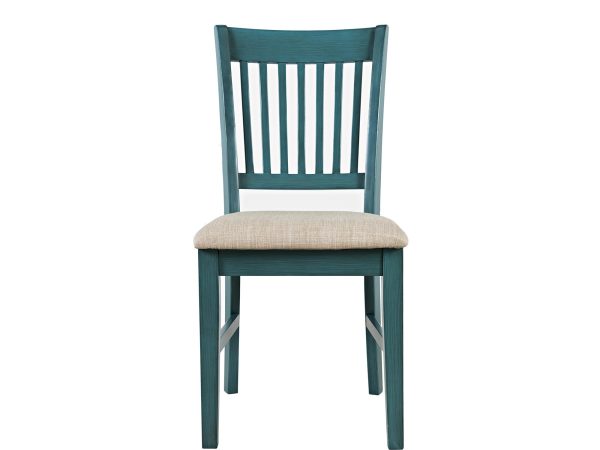 Krzesło drewniane w stylu skandynawskim z tapicerowanym siedziskiem w kolorze beżowym