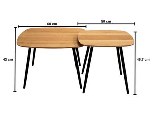 Miniaturka 3 - Zestaw Stoliki Drewniane Geometryczne – Linaro 91