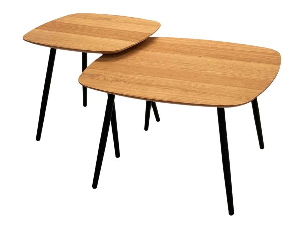 Zestaw Stoliki Drewniane Geometryczne – Linaro 91