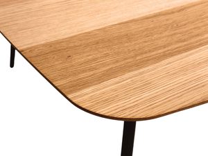 Miniaturka 3 - Stolik Dębowy Geometryczny z Frezowanym Blatem – Linaro 04