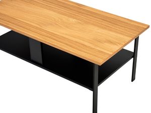 Miniaturka 5 - Widok z góry na prosty stolik z dębowym blatem