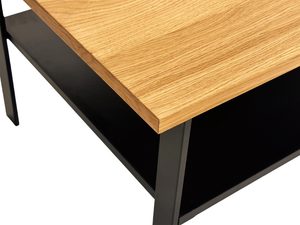 Miniaturka 6 - Detal blatu i czarnej konstrukcji stolika kawowego