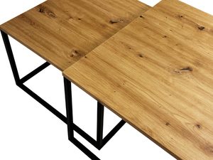 Miniaturka 10 - Stolik z prostokątnym blatem i geometryczną podstawą