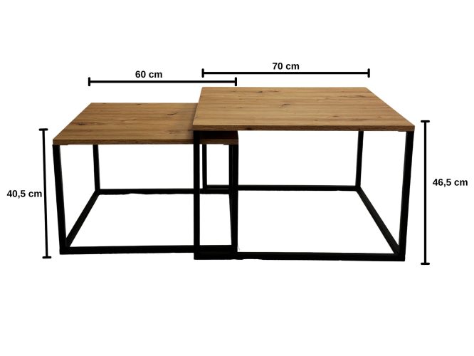Stolik Kwadratowy 2 w 1 – Loft