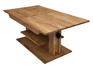 Miniaturka 2 - Ława dębowa rozkładana z centralną nogą perspektywa