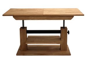 Miniaturka 1 - Dębowa ława rozkładana z regulacją wysokości widok frontalny