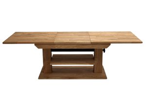 Miniaturka 4 - Ława dębowa rozkładana rozłożone skrzydła widok frontalny