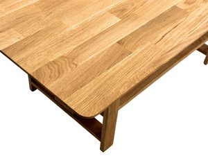 Miniaturka 2 - Narożnik blatu z widocznym usłojeniem i frezowaną krawędzią