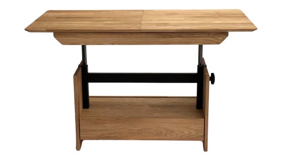 Miniaturka 1 - Stolik Dębowy z Regulacją Wysokości i Szufladą – Artisan 04