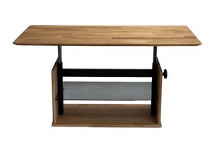 Miniaturka 5 - Ława dębowa z podnoszoną wysokością widok frontalny pełna