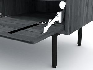 Miniaturka 1 - Detale komody RTV w kolorze szarym