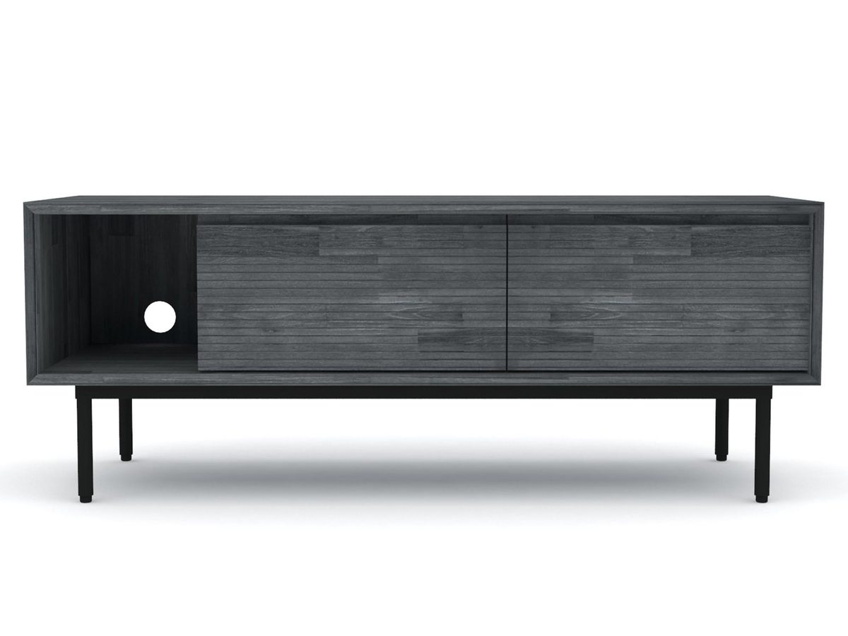 Komoda RTV w kolorze Tundra Grey z delikatną strukturą 3D – Nobile