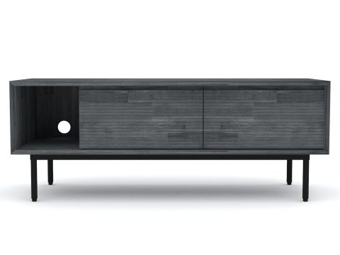 Szafka RTV z otworami na przewody do nowoczesnych wnętrz