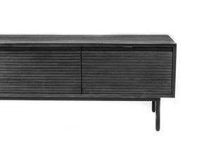 Miniaturka 3 - Nowoczesna szafka RTV z ciemnym frontem na metalowych nogach