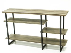 Miniaturka 3 - Industrialny regał z MDF i drewnem akacjowym, styl loftowy do salonu