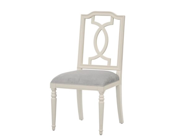 Krzesło z owalnym oparciem i żłobieniami w stylu francuskim