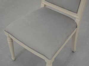 Miniaturka 2 - Krzesło z tapicerowanym siedziskiem i giętymi nogami w stylu retro