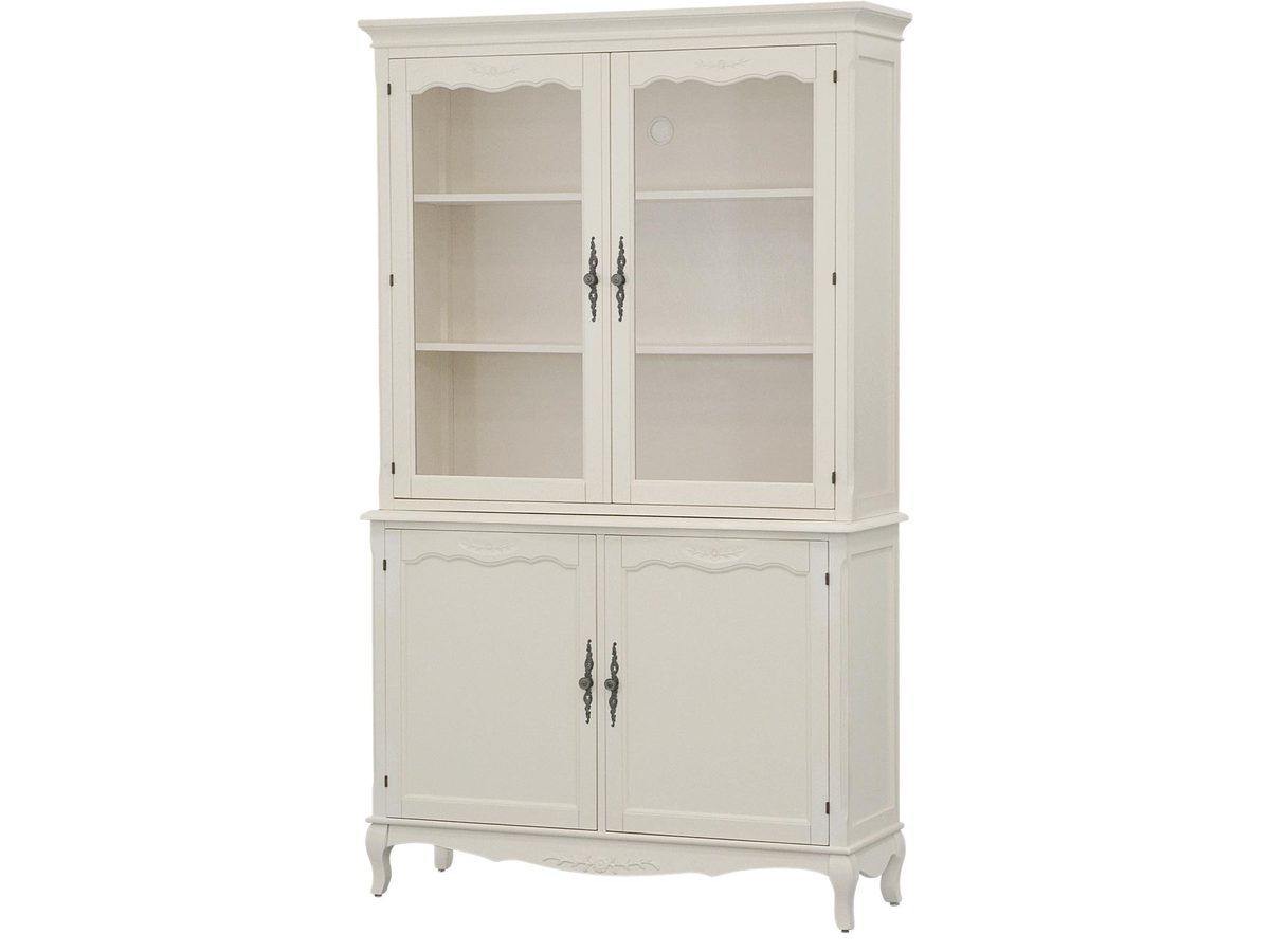 Kredens prowansalski na giętych nóżkach w kolorze bieli antycznej – Dijon