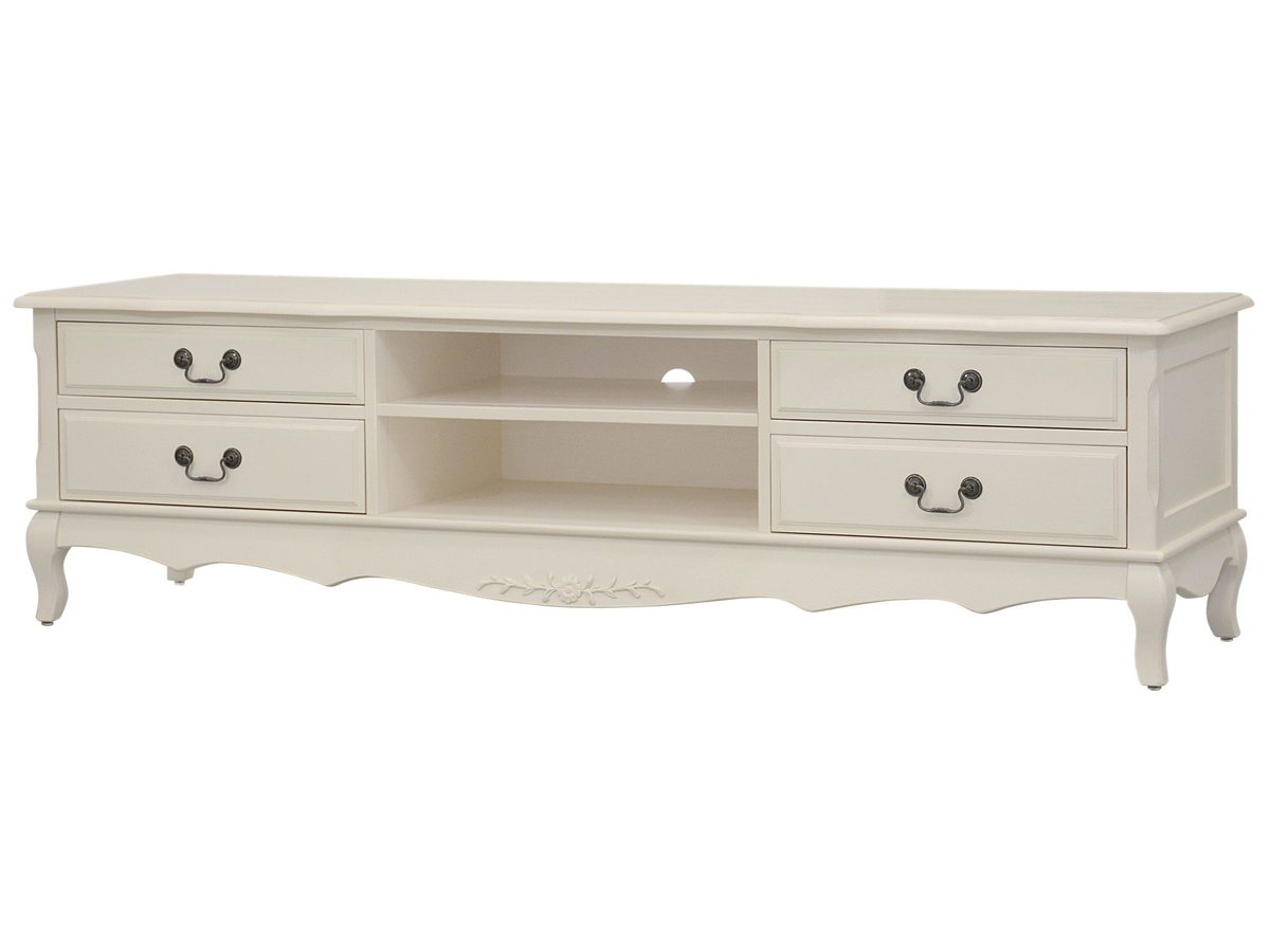 Komoda RTV prowansalska z białym wykończeniem – Dijon