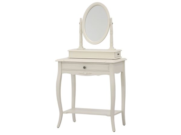 Stylowa toaletka z drewna i lustrem w stylu romantycznym