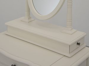 Miniaturka 1 - Biała toaletka z lustrem w stylu vintage do kobiecej sypialni