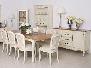 Miniaturka 6 - Drewniana komoda z dekoracyjnymi frontami w stylu prowansalskim kolor biały