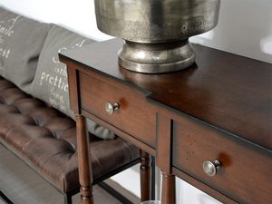 Miniaturka 6 - Konsola w stylu tradycyjnym z drewnianymi nogami i szufladami