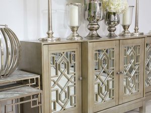 Miniaturka 5 - Komoda glamour w kolorze starego złota