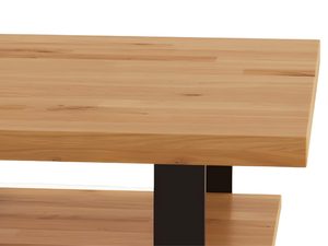 Miniaturka 3 - Ława dębowa loft detal blatu i konstrukcji drewnianej zbliżenie