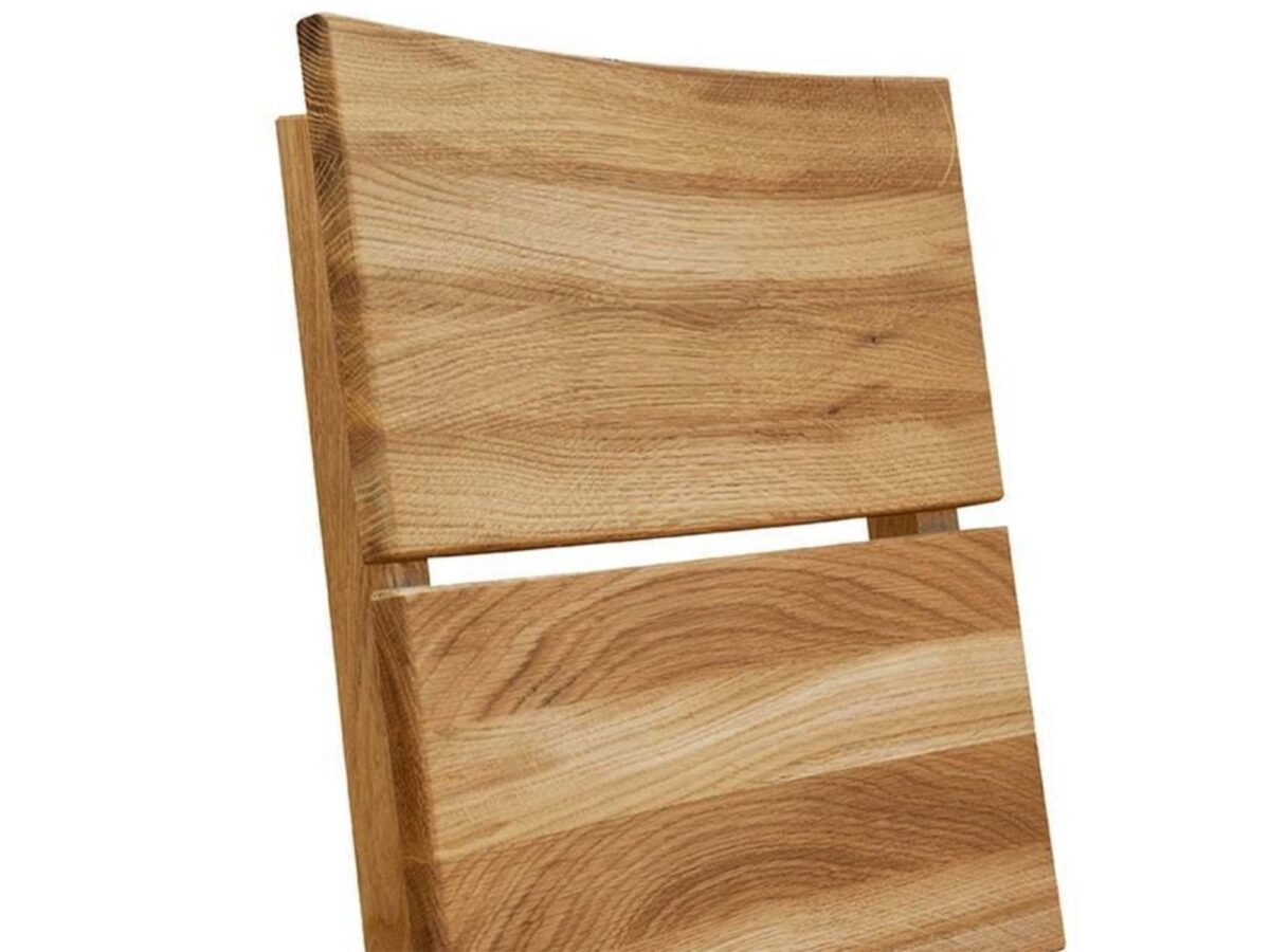 Krzesło dębowe ergonomiczne oparcie detal naturalnego usłojenia