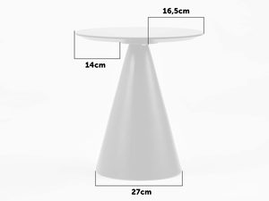 Miniaturka 9 - Biały stolik kawowy okrągły wymiary katalogowy