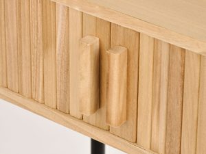 Miniaturka 4 - Toaletka z lamelami z drewna i czarną ramą w stylu loftowym