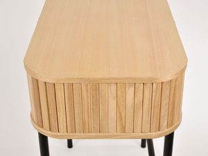 Miniaturka 5 - Konsolka z jasnego drewna i czarnym stelażem w stylu skandynawskim