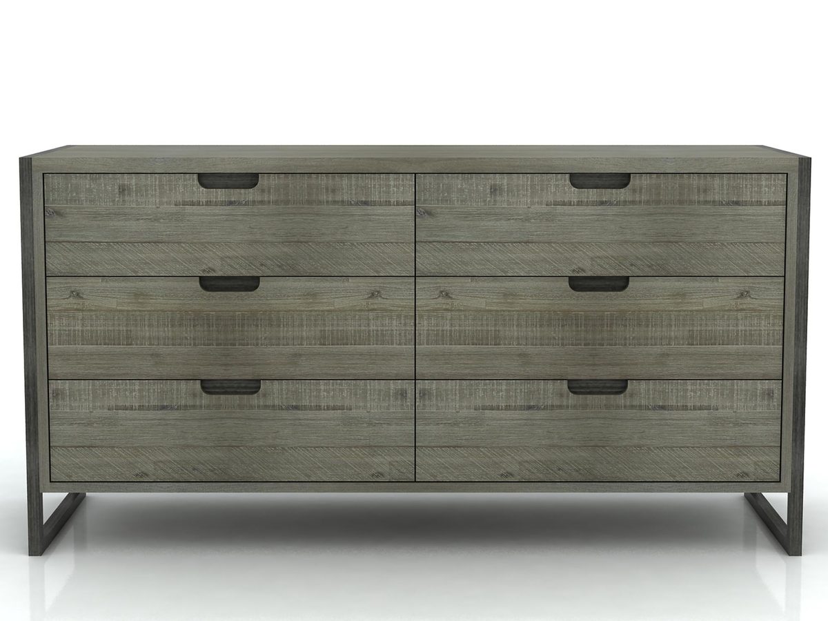 Komoda w stylu loftowym z przecieranymi metalowymi nogami – Vento