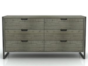 Miniaturka 3 - Komoda z szufladami w kolorze dębu szarego do nowoczesnego salonu