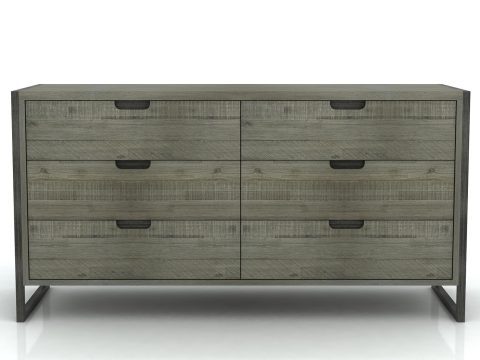 Komoda z szufladami w kolorze dębu szarego do nowoczesnego salonu