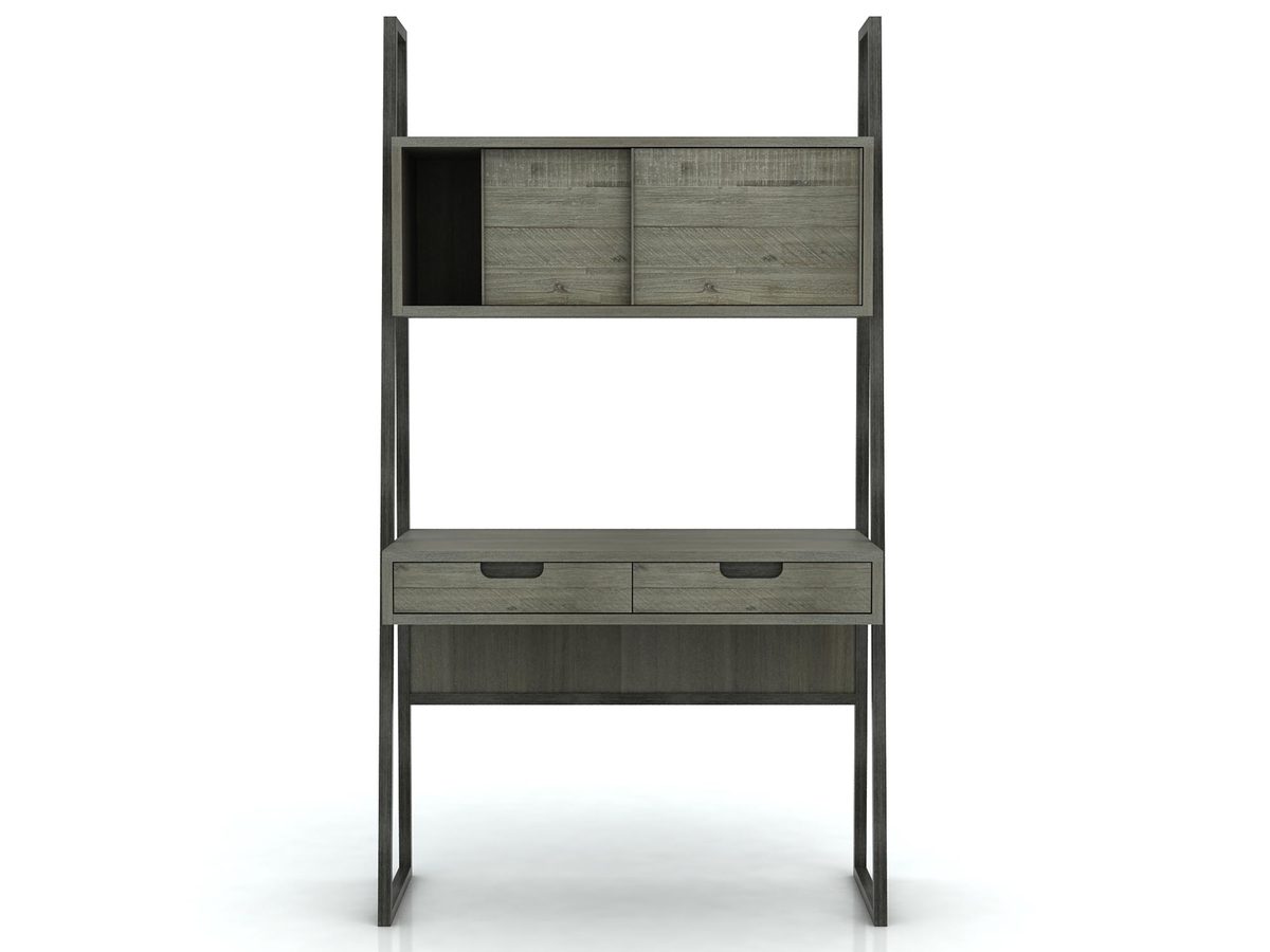 Biurko loftowe z frezowanymi uchwytami i aksamitem – Vento